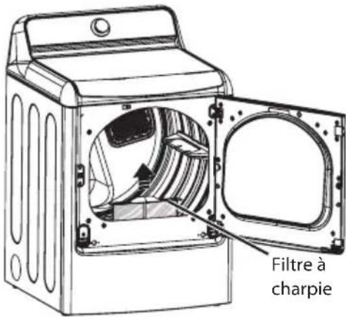 LG DLEX7700VE - Nettoyage du filtre à charpie - 1