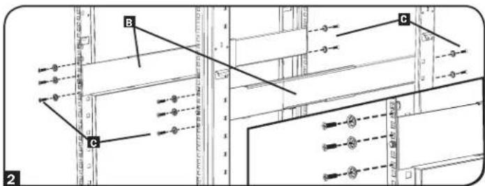 Tripp Lite SRCOOL7KRM - Square-Hole Rack Installation - 2