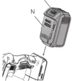DEWALT DCP580 - Instalación y extracción del paquete de baterías (Fig. 3) FIG. 3 - 1