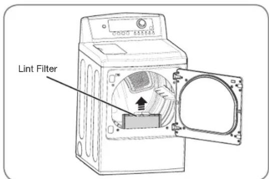 LG DLEX5101V - CHECK THE LINT FILTER BEFORE EVERY LOAD - 1