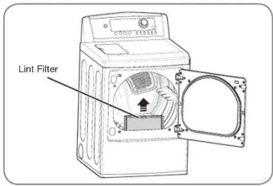LG DLEX5101V - Cleaning the Lint Filter - 1