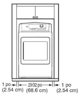 LG DLEX5101V - Espacement recommarde pour une installation dans une armoire - 2