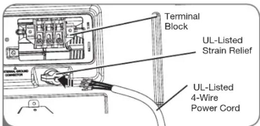 LG DLEX5101V - Four-Wire Connection for Electric Dryers: Power Cord - 1