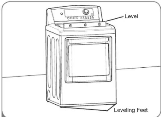 LG DLEX5101V - LEVELING THE DRYER - 1