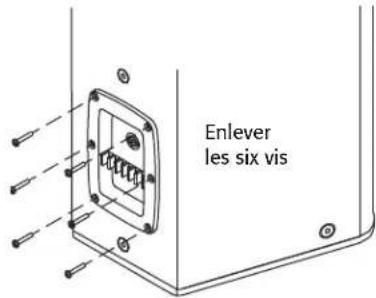 Enlever les six vis