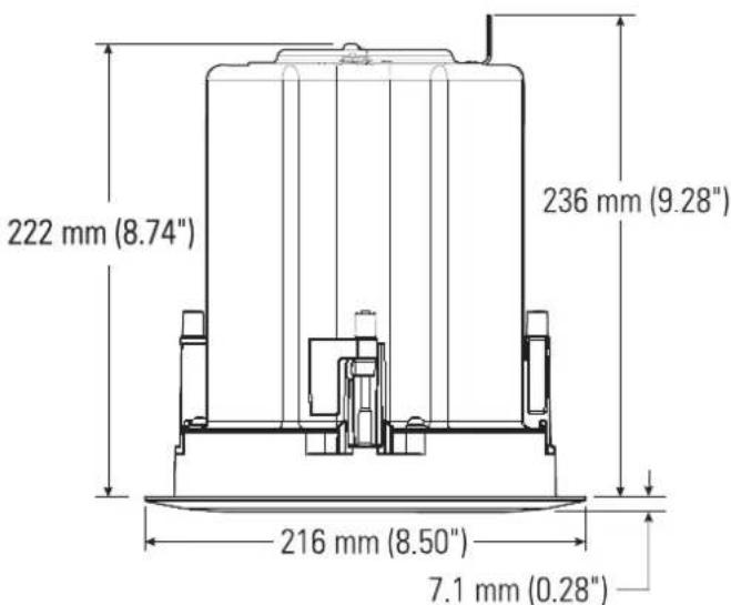 QSC ADCi52T - AD-CI52T Dimensions - 1