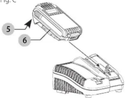 DEWALT DCF899H - Charging a Battery (Fig. C) - 1