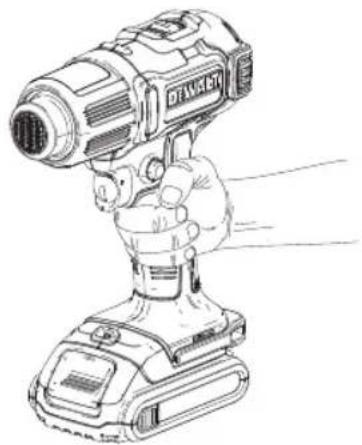 DEWALT DCE530 - Position correcte des mains (Fig. A, D) - 1