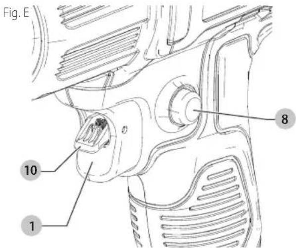 DEWALT DCE530 - Mise en marche et arrêt de l'appareil (Fig. A, E) - 1