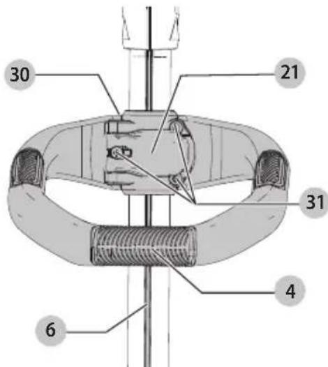 DEWALT DW610 - Attaching the Auxiliary Handle (Fig. D) - 1