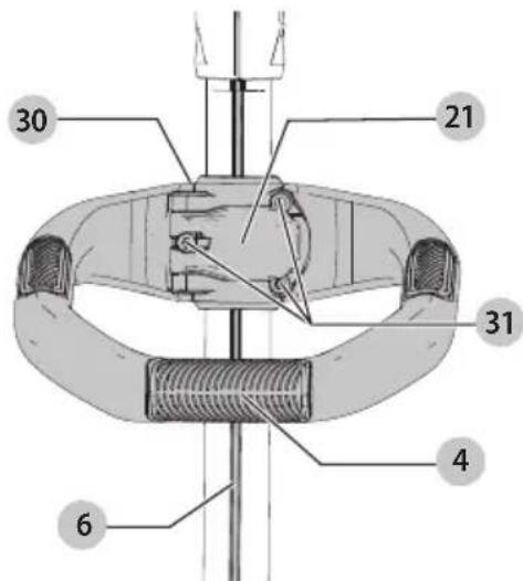 DEWALT DW610 - Montaje del Mango Auxiliar (Fig. D) - 1