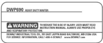 DEWALT DWP690 - GARANTIE DE REMBOURSEMENT DE 90 JOURS - 1