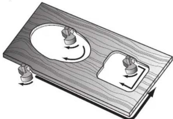 DEWALT DCW600 - Shape the outside edge of a piece of stock by following these steps: - 1