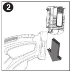 BLACK & DECKER LHT2240 - VÉRIFICATION DE L'ÉTAT DE CHARGE DURANT L'UTILISATION (FIGURE 2B) : - 1