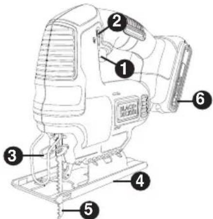 BLACK & DECKER BDCJS20B - DESCRIPTION FONCTIONNELLE - 1