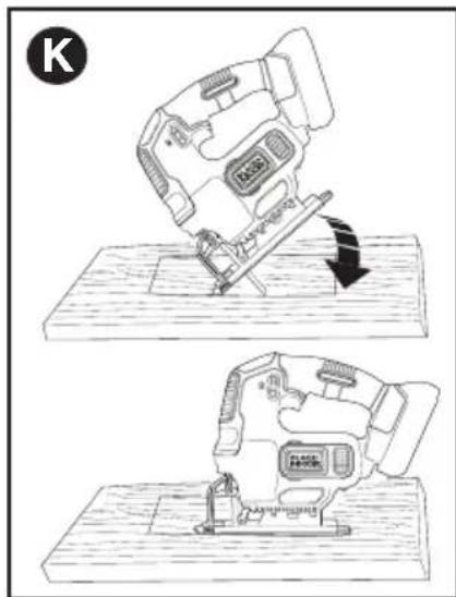BLACK & DECKER BDCJS20B - CORTE DE BOLSILLO (FIGURA K) - 1
