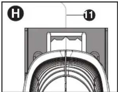 BLACK & DECKER BDCJS20B - Utilisation du dispositif Sightline® (fig. H) - 1