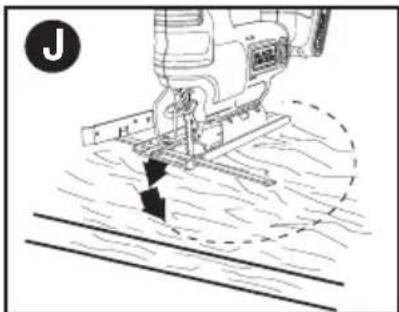 BLACK & DECKER BDCJS20B - Guide longitudinal (fig. I - J) - 2