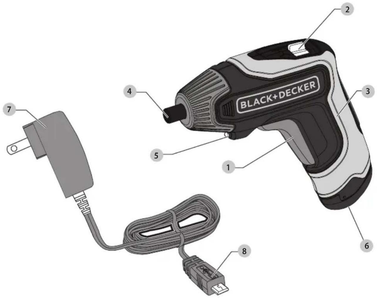 BLACK & DECKER BCF611CB - FAST CHARGE SCREWDRIVER TOURNEVIS À RECHARGE RAPIDE DESTORNILLADOR DE CARGA RÁPIDA - 1