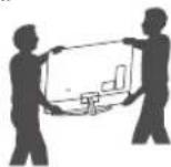 LG 43UK6500AUA - Lifting and moving the TV - 3