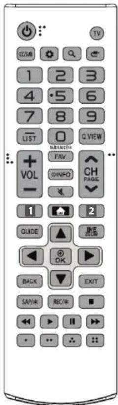 LG 43UK6500AUA - Utilisation de la télécommande - 1