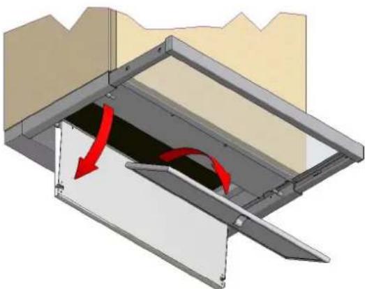 NOVY Telescopic Glass 691 - Toegang tot het vetfilter - 1