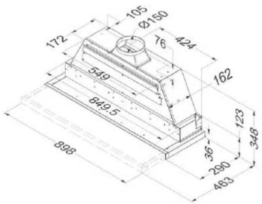 NOVY Telescopic Glass 691 - Afmetingen - Dimensions - Abmessungen - Dimensions - 4
