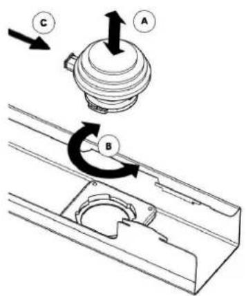 NOVY Telescopic Glass 691 - Replacing the led lighting - 4