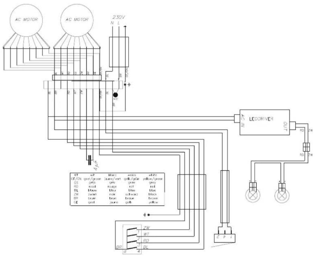 NOVY Telescopic Glass 691 - Elektrisch schema - Schéma électrique - Elektrischer Schaltplan - Electrical scheme - 2