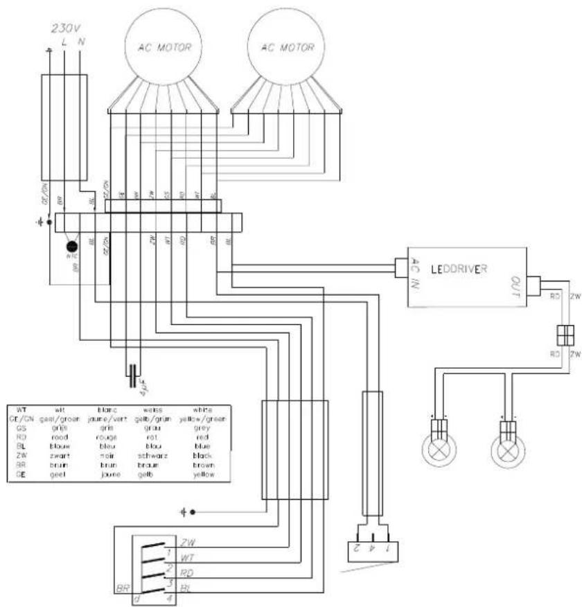 NOVY Telescopic Glass 691 - Elektrisch schema - Schéma électrique - Elektrischer Schaltplan - Electrical scheme - 4