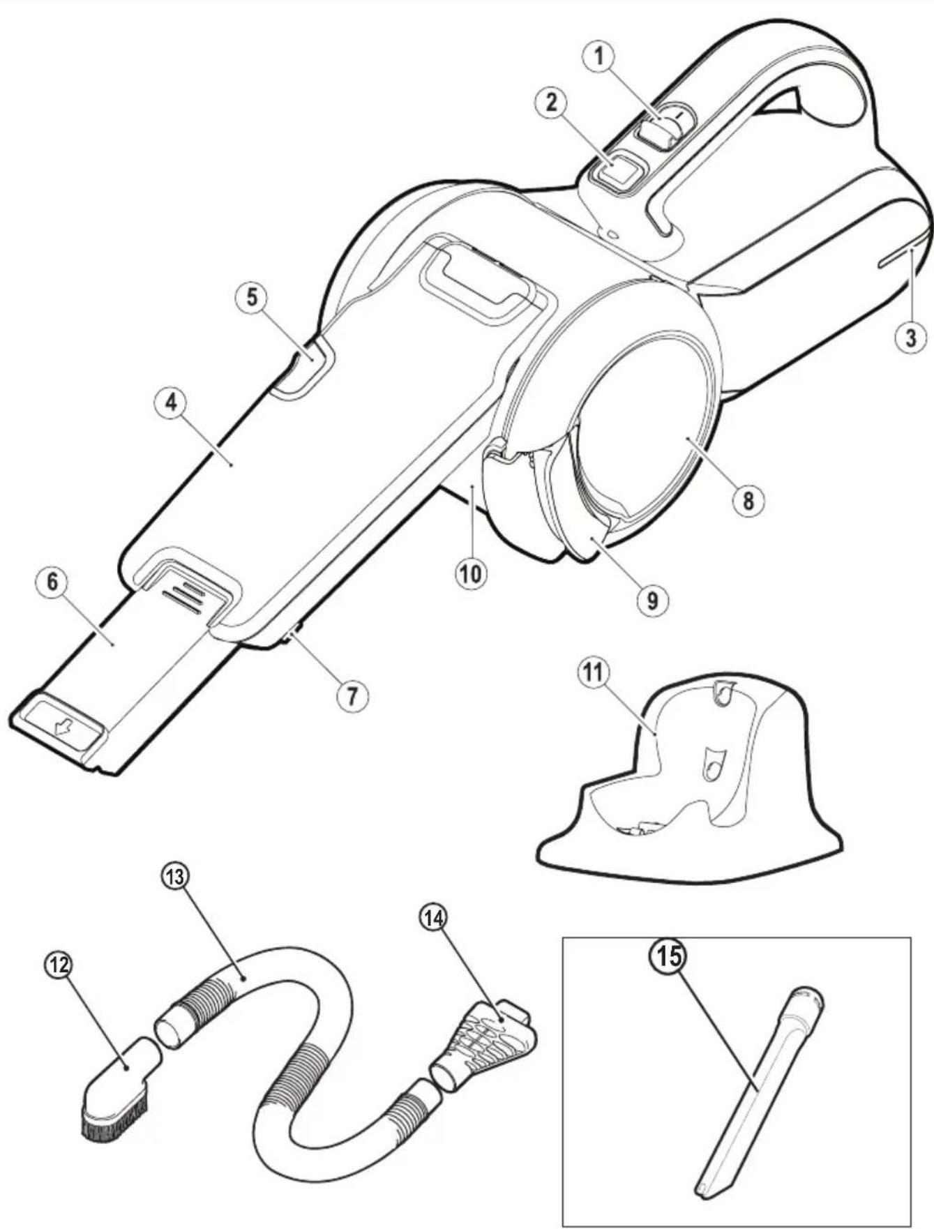 BLACK & DECKER Dustbuster PV1820LRGP - Akku - 2