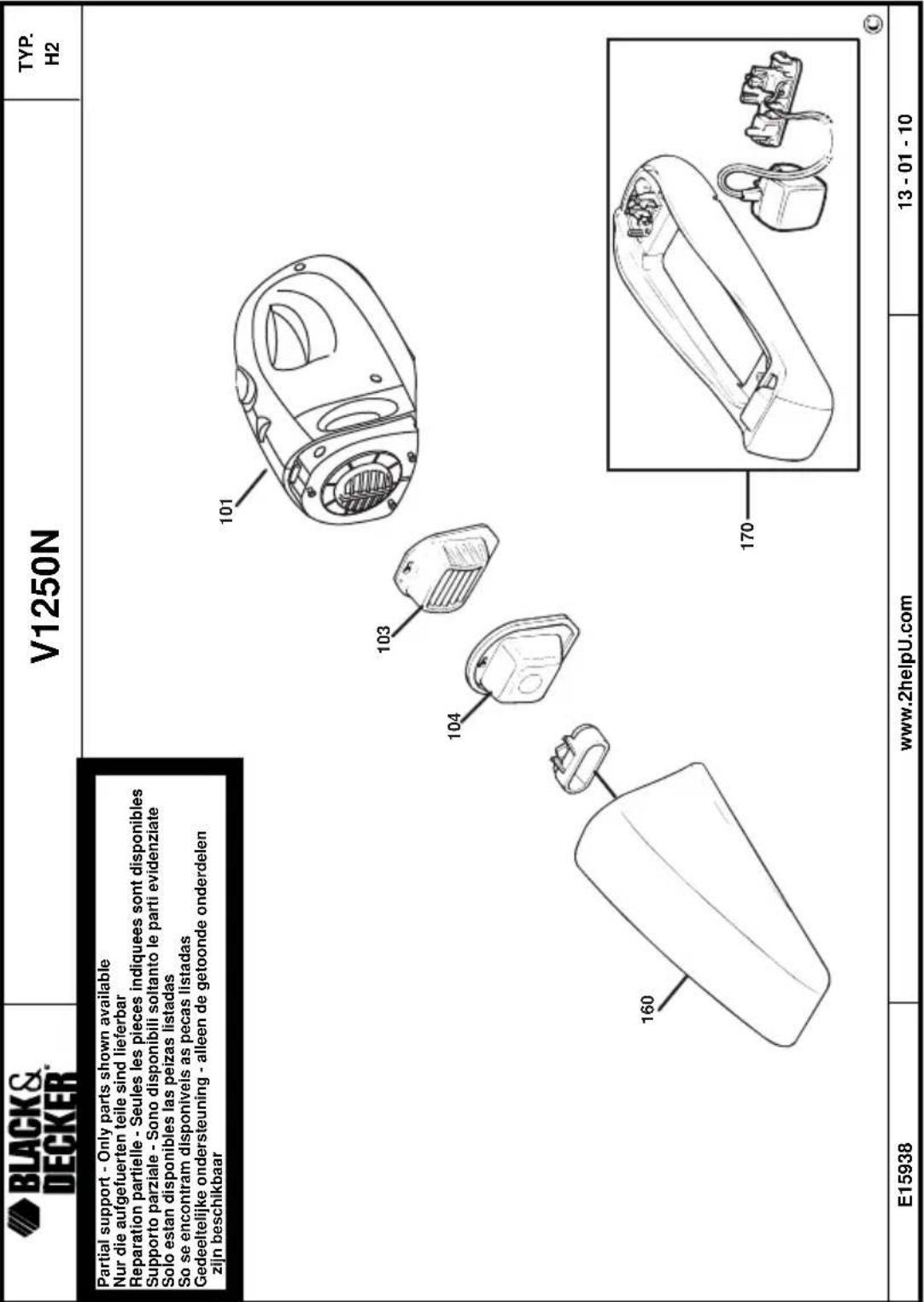 BLACK & DECKER Dustbuster V1250N - MTatapia (EK.H) - 2