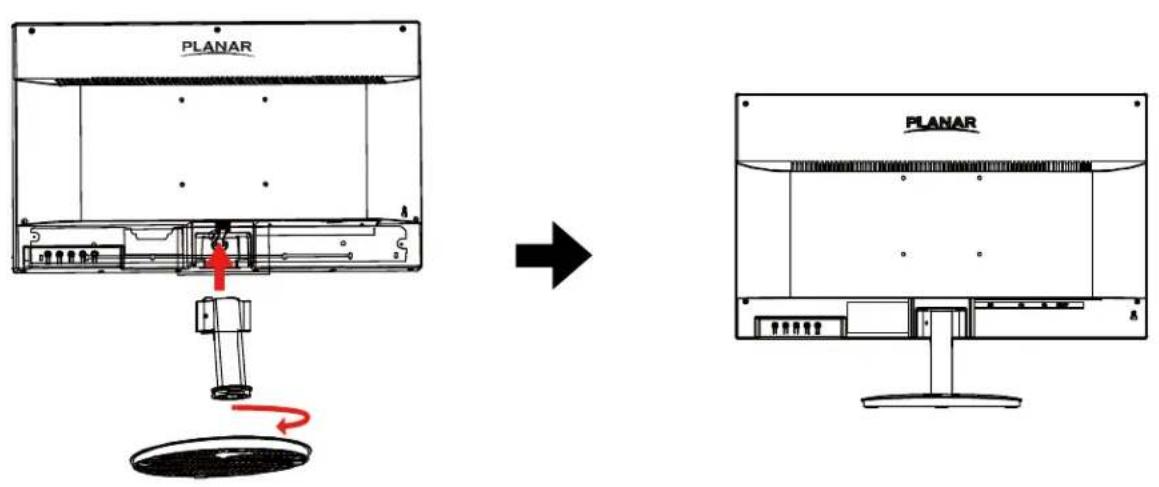 Planar PLN2400 - Install the Stand Base - 1