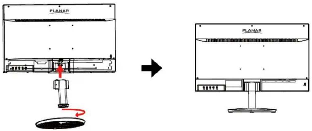 Planar PLN2200 - Install the Stand Base - 1