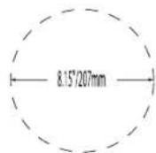 Mirage OC55 - PRODUCT DIMENSIONS: HOLE CUT-OUT DIMENSIONS: - 7