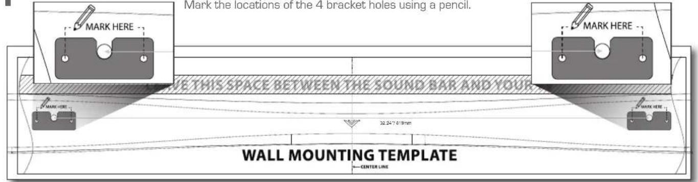 VIZIO SB4021EA0C - WALL MOUNTING THE SOUND BAR - 1