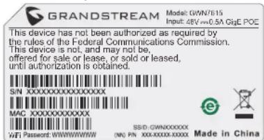 GRANDSTREAM GWN7615 - Montura de Techo - 7