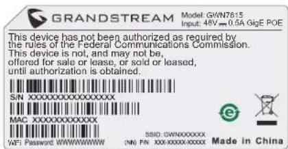 GRANDSTREAM GWN7615 - 顶式安装 - 4