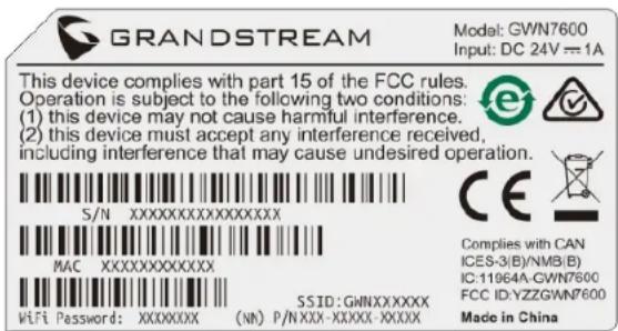 GRANDSTREAM GWN7600 - ПОДКЛЮЧИТЬ К WIFI CETI GWN7600 ПО УМОЛЧАНИЮ - 1