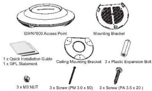 GRANDSTREAM GWN7600 - PRECAUTIONS - 1