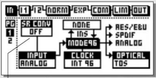 TC ELECTRONIC Finalizer Plus96K - PAGE PRINCIPALE Sortie - 1