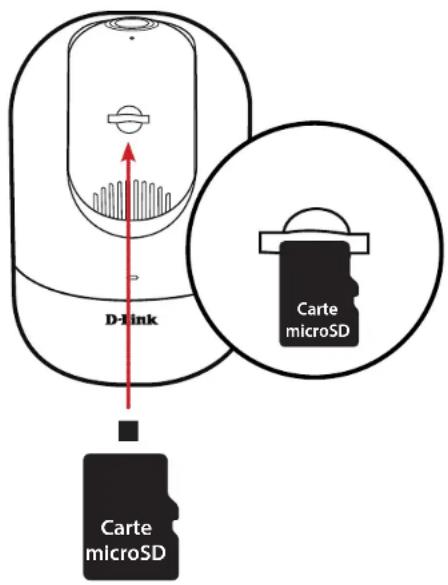 D-LINK DCS8526LH - Comment puis-je accéder à la fente pour carte microSD de l'appareil ? - 1
