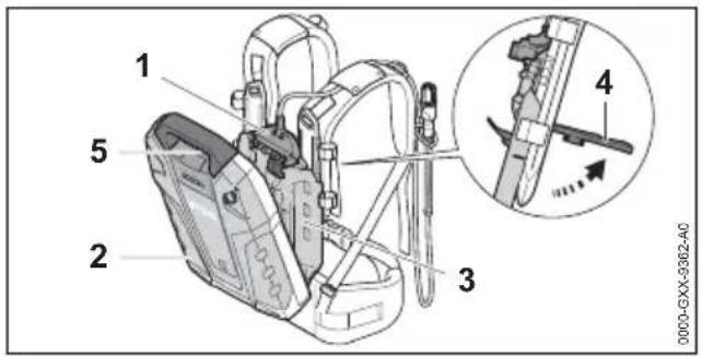 STIHL AR 3000 L - Akku und Anschlussleitung am Tragsystem anbauen - 3