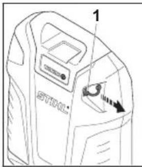 STIHL AR 3000 L - Conectar el dispositivo USB y cargarlo - 1