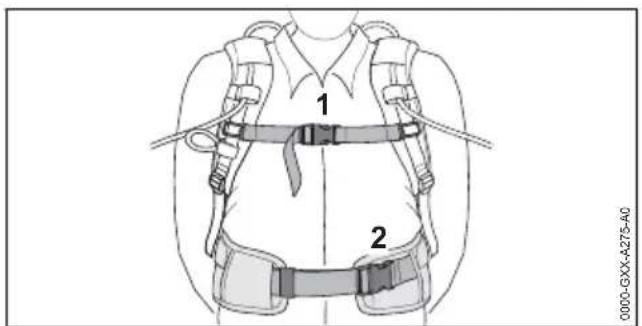 STIHL AR 3000 L - Fitting and Adjusting the Carrying System - 1