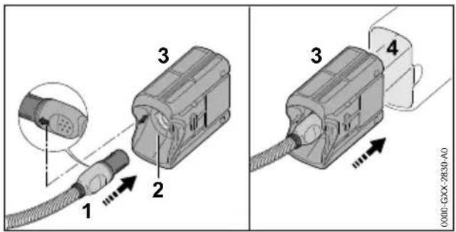 STIHL AR 3000 L - Connecting battery to a STIHL cordless product with a socket - 1