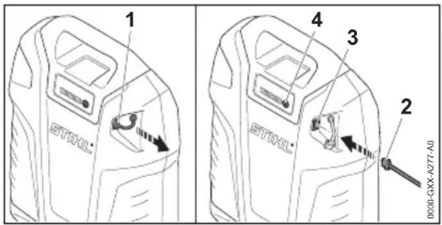 STIHL AR 3000 L - USB-Gerät anschliessen und laden - 1