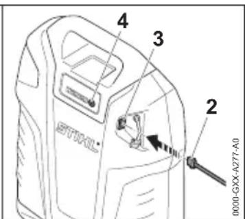 STIHL AR 3000 L - Присъединяване и заре- ждане на USB уреда - 2