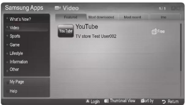 SAMSUNG UE55C6990 - Samsung Apps - 1