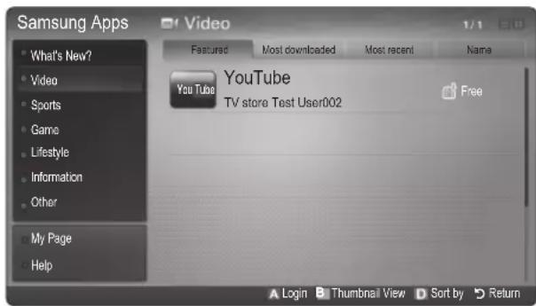 SAMSUNG UE55C6990 - Samsung Apps - 1